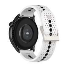 Ремінець Deexe Sport Style для годинників з шириною кріплення 22 мм - White / Black: фото 1 з 11