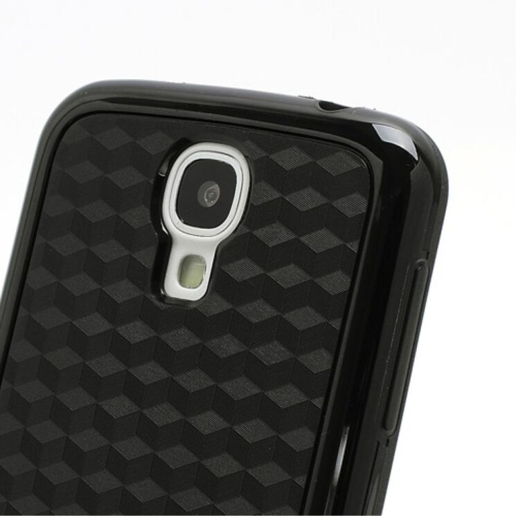 Силиконовая накладка Deexe Cube Pattern для Samsung Galaxy S4 (i9500) - Black: фото 4 з 8