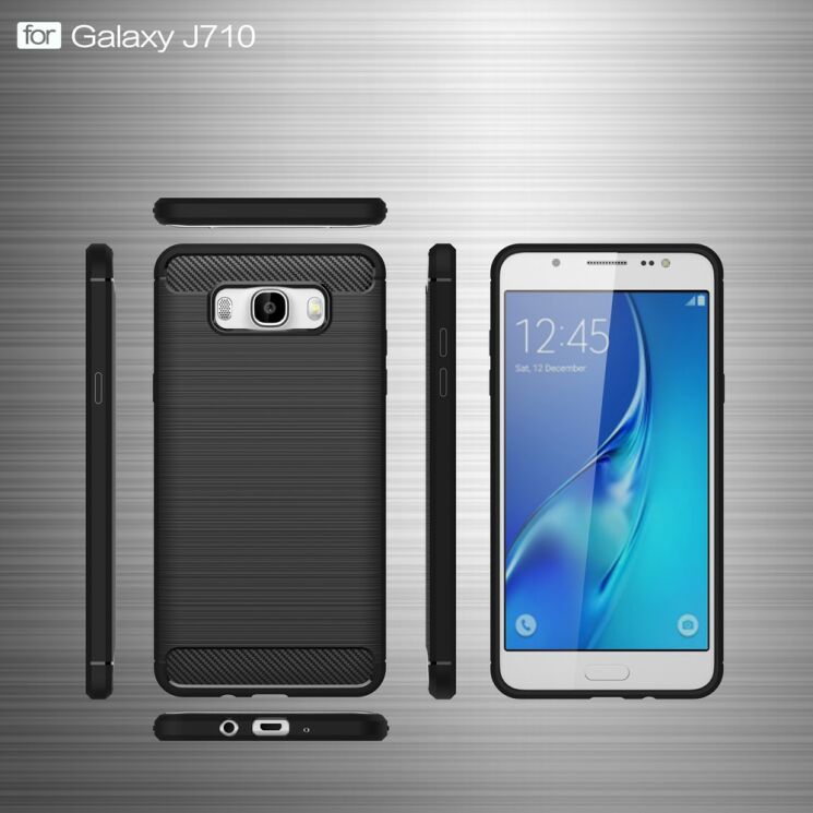 Силиконовый чехол UniCase Carbon для Samsung Galaxy J7 2016 (J710) - Turquoise: фото 6 из 6