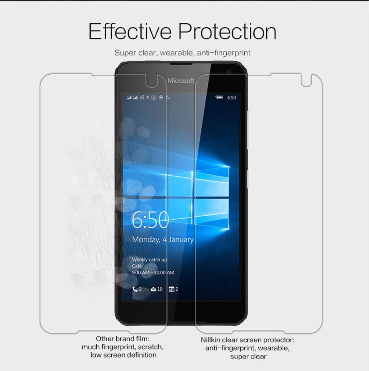 Захисна плівка NILLKIN Сrystal для Microsoft Lumia 650: фото 2 з 7