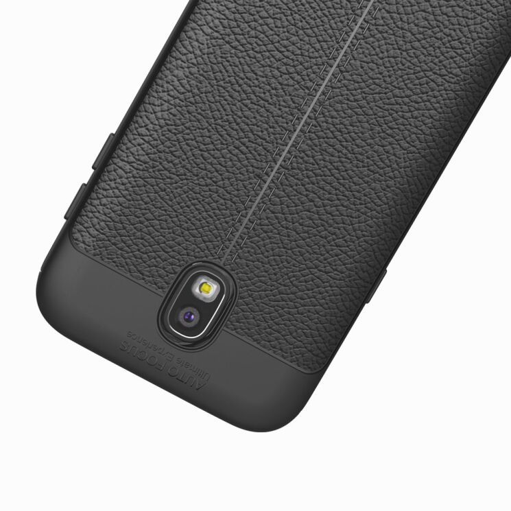 Защитный чехол Deexe Leather Cover для Samsung Galaxy J5 2017 (J530) - Black: фото 11 из 12