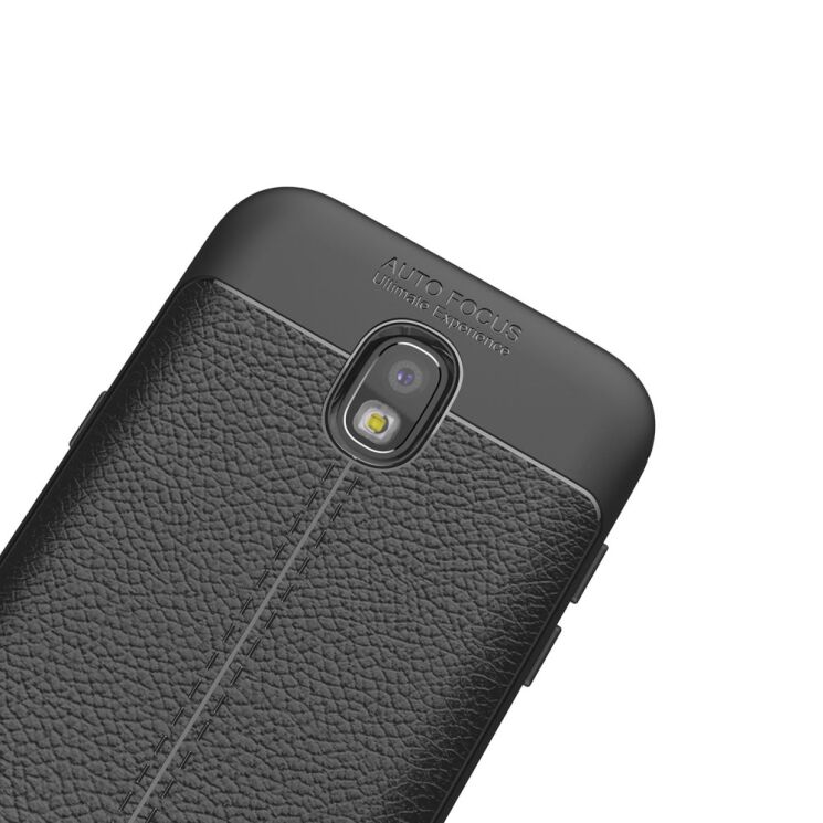 Защитный чехол Deexe Leather Cover для Samsung Galaxy J5 2017 (J530) - Black: фото 5 из 12