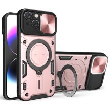 Защитный чехол Deexe Magnetic Space для Apple iPhone 15 Plus - Pink: фото 1 из 9