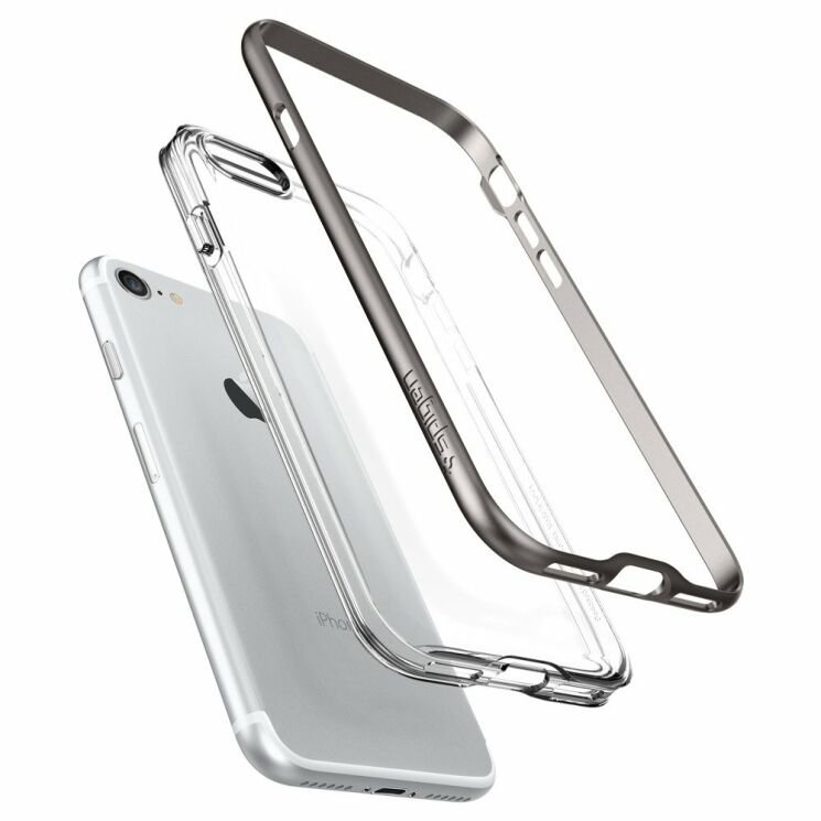 Защитный чехол SGP Neo Hybrid Crystal для iPhone 7 / iPhone 8 - Gunmetal: фото 12 из 22