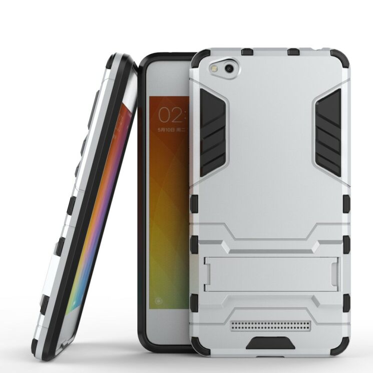 Защитный чехол UniCase Hybrid для Xiaomi Redmi 4A - Silver: фото 2 из 9