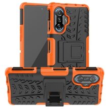 Защитный чехол UniCase Hybrid X для Xiaomi Redmi K40 Gaming / Poco F3 GT - Black / Orange: фото 1 из 15