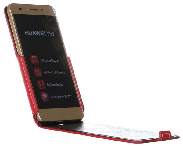 Чехол RED POINT Flip для Huawei Y6 II - Red: фото 5 из 5