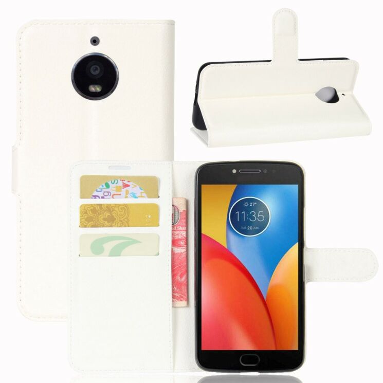 Чохол-книжка Deexe Wallet Style для Motorola Moto E Plus / E4 Plus - White: фото 1 з 6