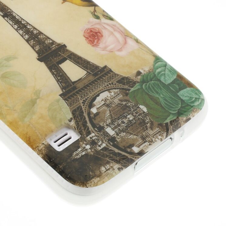Силиконовая накладка Deexe Life Style для Samsung Galaxy S5 (G900) - Eiffel Tower: фото 5 из 6