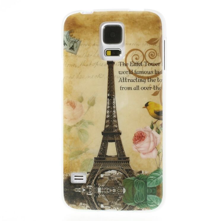 Силиконовая накладка Deexe Life Style для Samsung Galaxy S5 (G900) - Eiffel Tower: фото 1 из 6