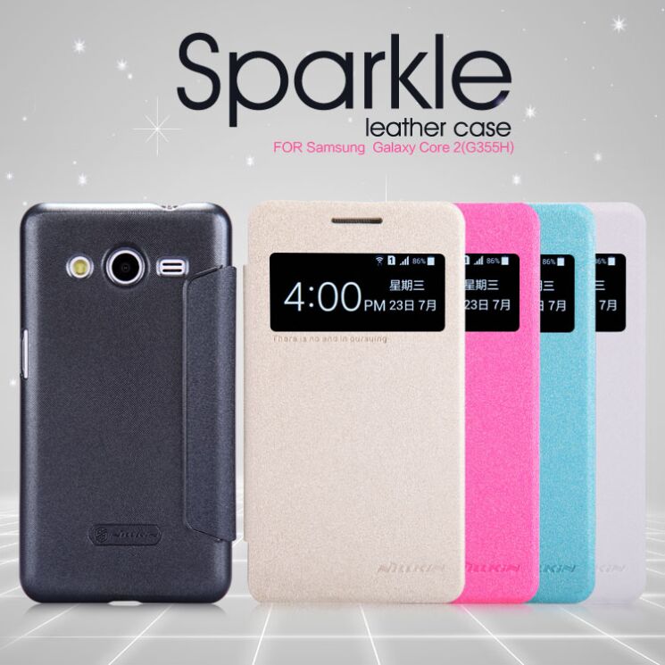 Чехол NILLKIN Sparkle Series для Samsung Galaxy Core 2 (G335) - Gold: фото 7 из 16