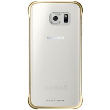 Защитная накладка Clear Cover для Samsung S6 EDGE (G925) EF-QG925BBEGRU - Gold: фото 1 из 3