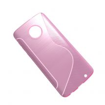 Силиконовый (TPU) чехол Deexe S Line для Motorola Moto G6 Plus (XT1926) - Pink: фото 1 из 2