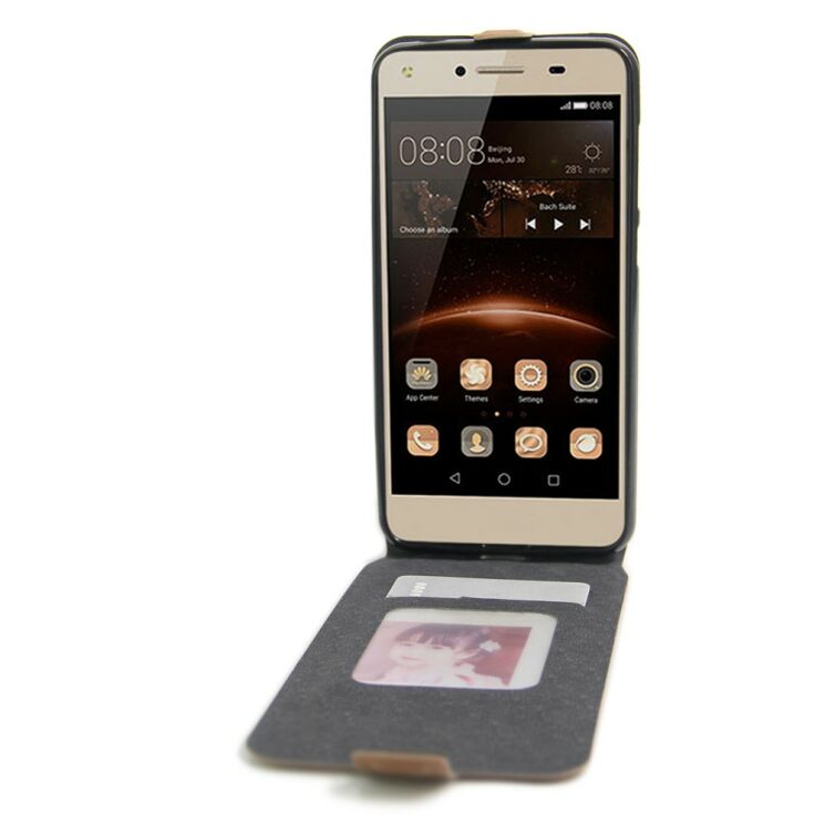 Чехол Deexe Flip Case для Huawei Y5 II - Brown: фото 2 из 5