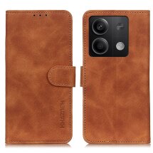 Чехол-книжка KHAZNEH Retro Wallet для Xiaomi Redmi Note 13 5G - Brown: фото 1 из 8