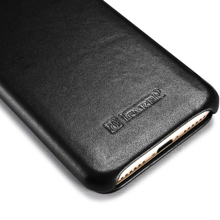 Кожаный чехол ICARER Slim Flip для iPhone 7 / iPhone 8 - Black: фото 12 з 12