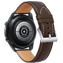 Кожаный ремешок Deexe Genuine Leather для часов с шириной крепления 20мм - Coffee: фото 1 из 2