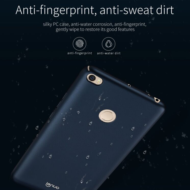Пластиковий чохол LENUO Silky Touch для Xiaomi Mi Max 2 - Blue: фото 10 з 10