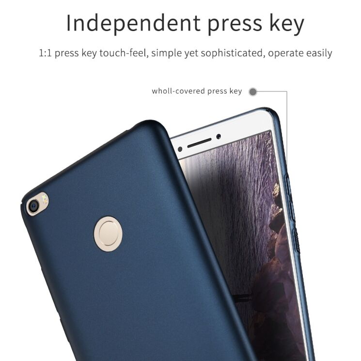 Пластиковый чехол LENUO Silky Touch для Xiaomi Mi Max 2 - Blue: фото 8 из 10