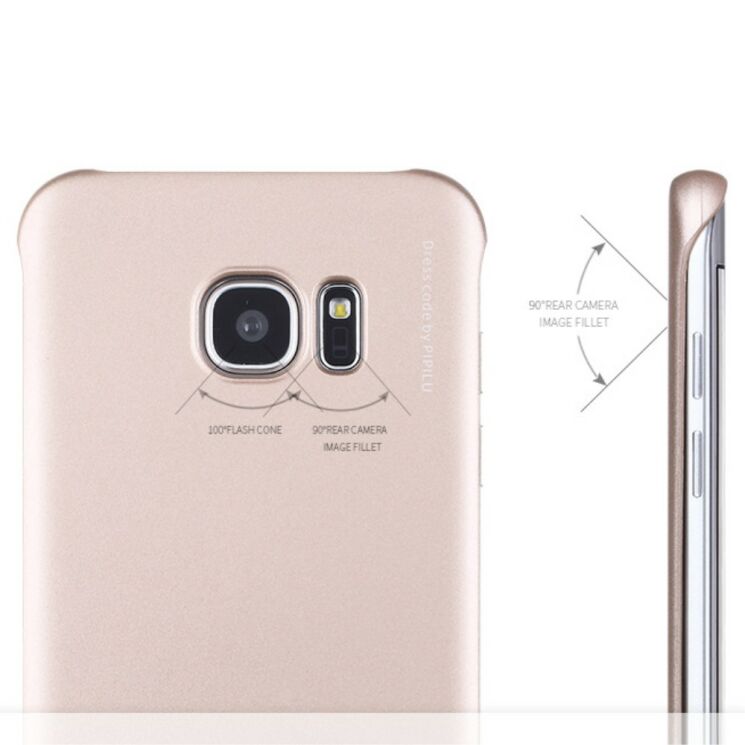 Пластиковый чехол X-LEVEL Slim для Samsung Galaxy S7 edge (G935) - Gold: фото 8 из 10