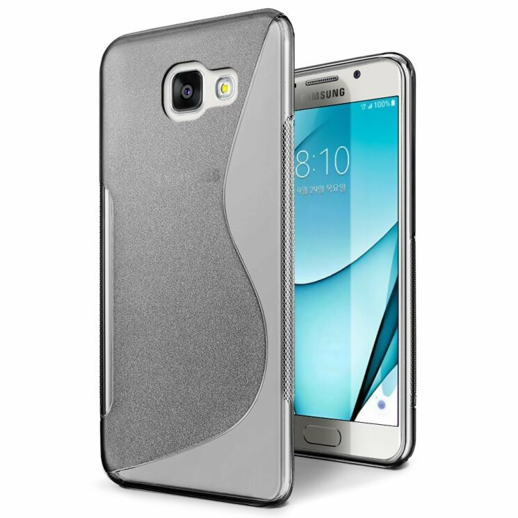 Силіконовий чохол Deexe S Line для Samsung Galaxy A3 2017 (A320) - Gray: фото 1 з 8