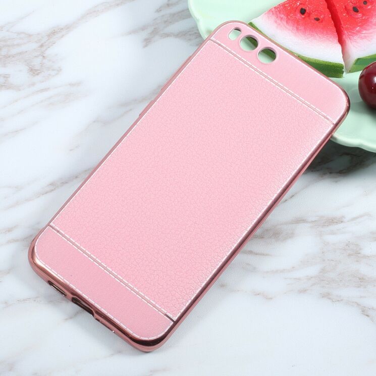 Силіконовий (TPU) чохол Deexe Leather Skin для Xiaomi Mi6 - Pink: фото 1 з 2