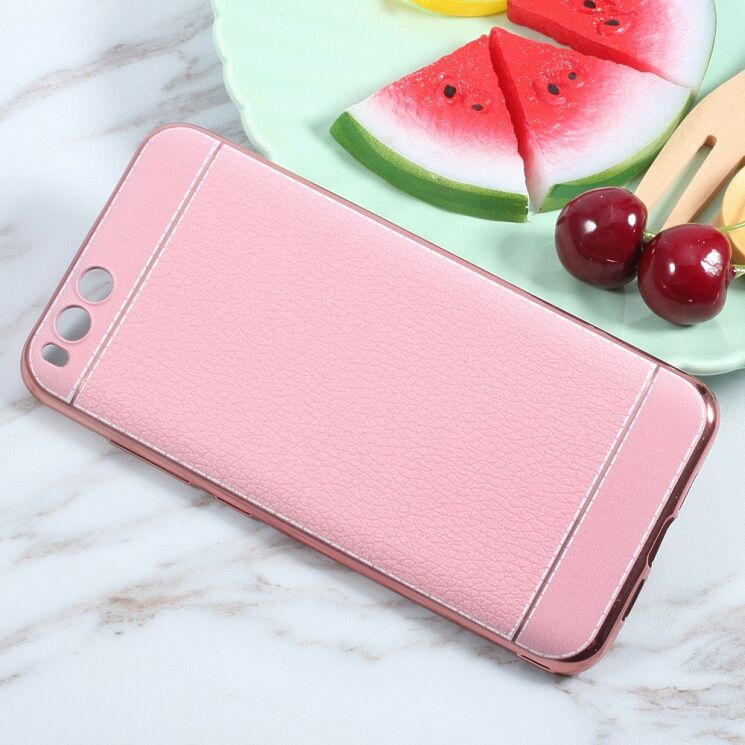 Силіконовий (TPU) чохол Deexe Leather Skin для Xiaomi Mi6 - Pink: фото 2 з 2