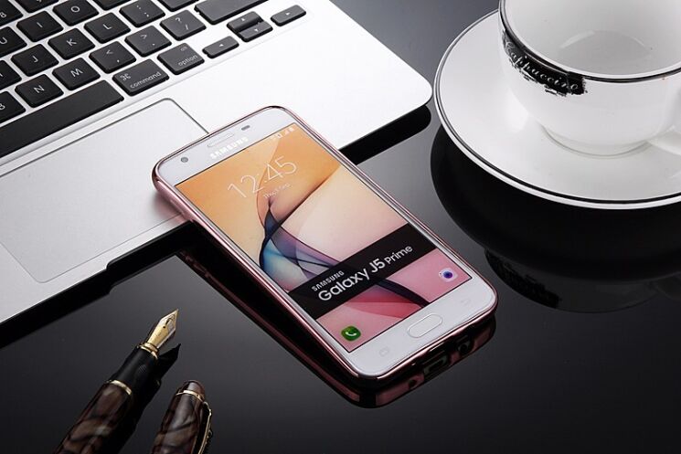 Силиконовый (TPU) чехол Deexe Shiny Cover для Samsung Galaxy J5 Prime (G570) - Rose Gold: фото 2 из 8