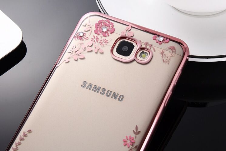 Силиконовый (TPU) чехол Deexe Shiny Cover для Samsung Galaxy J5 Prime (G570) - Rose Gold: фото 4 из 8