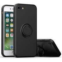 Защитный чехол Deexe Color Shell для Apple iPhone SE 2 / 3 (2020 / 2022) / iPhone 8 / iPhone 7 - Black: фото 1 из 7