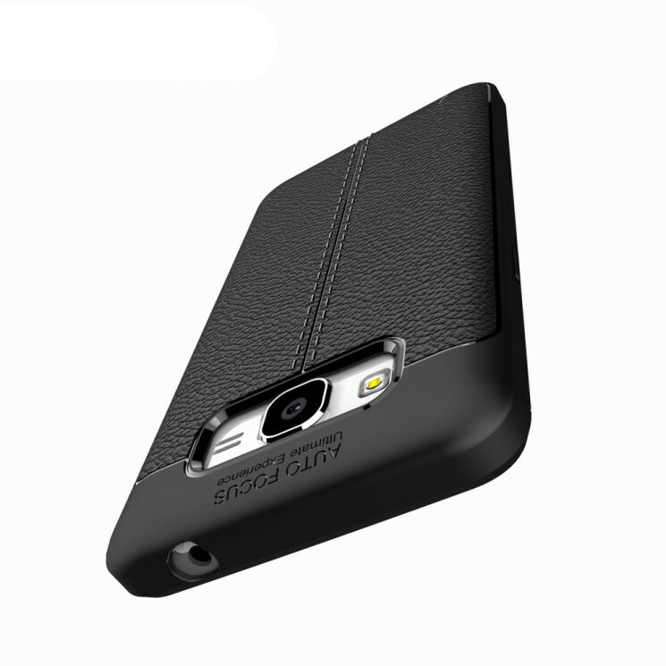 Защитный чехол Deexe Leather Cover для Samsung Galaxy J2 Prime - Black: фото 7 из 11