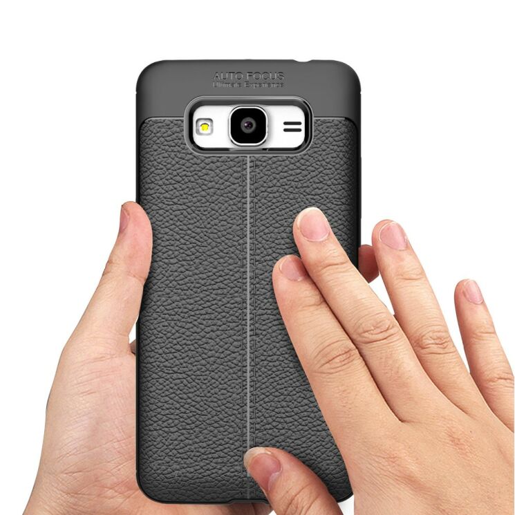 Захисний чохол Deexe Leather Cover для Samsung Galaxy J2 Prime - Gray: фото 10 з 11
