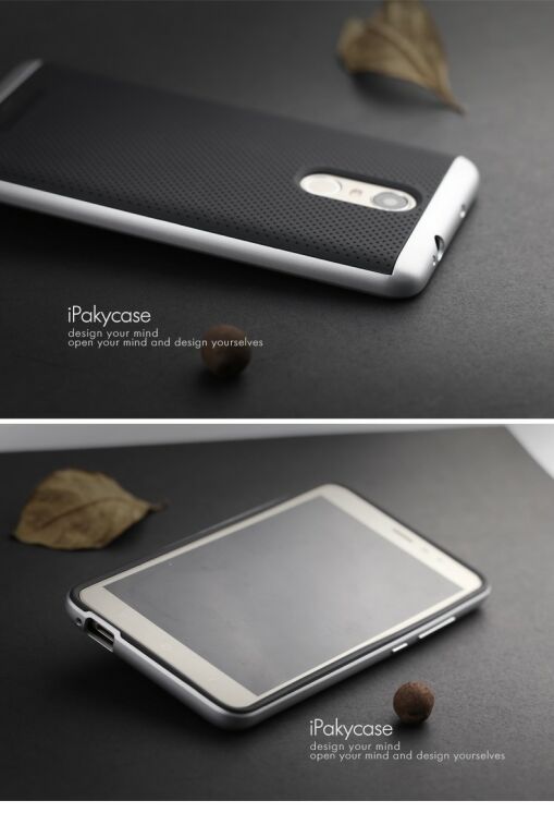 Захисний чохол IPAKY Hybrid для Xiaomi Redmi Note 3 / Note 3 Pro - Silver: фото 2 з 8