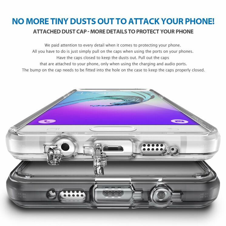Захисний чохол RINGKE Fusion для Samsung Galaxy A3 2016 (A310) - Smoke Black: фото 6 з 7