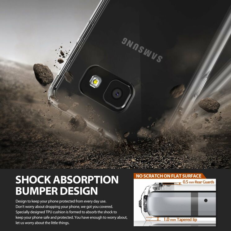 Защитный чехол RINGKE Fusion для Samsung Galaxy A3 2016 (A310) - Smoke Black: фото 3 из 7