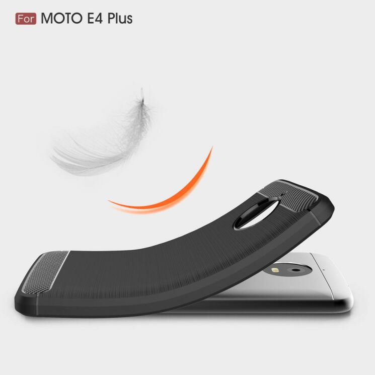 Защитный чехол UniCase Carbon для Motorola Moto E Plus / E4 Plus - Black: фото 8 из 10