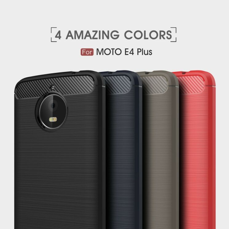 Защитный чехол UniCase Carbon для Motorola Moto E Plus / E4 Plus - Red: фото 3 из 10