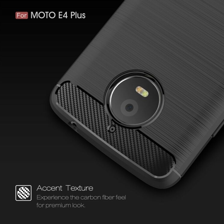 Захисний чохол UniCase Carbon для Motorola Moto E Plus / E4 Plus - Black: фото 5 з 10