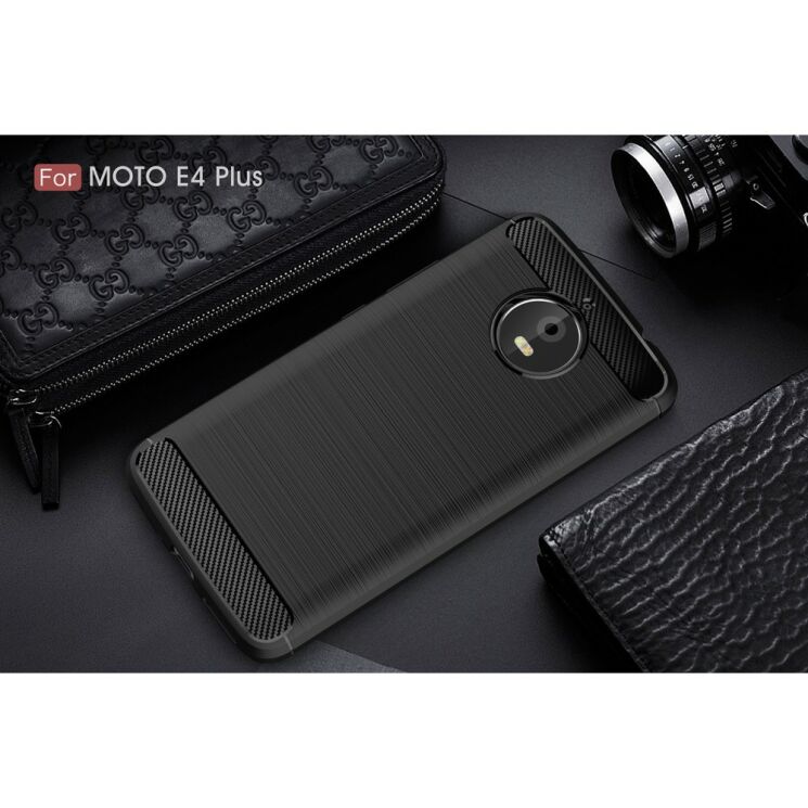 Захисний чохол UniCase Carbon для Motorola Moto E Plus / E4 Plus - Black: фото 2 з 10