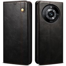 Защитный чехол UniCase Leather Wallet для Realme 11 Pro / 11 Pro+ - Black: фото 1 из 7