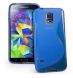Силиконовая накладка Deexe S Line для Samsung Galaxy S5 (G900) - Blue (GS5-9653L). Фото 1 з 3