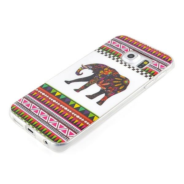Силиконовая накладка Deexe Life Style для Samsung Galaxy S6 edge (G925) - Mosaic Elephant: фото 3 з 7