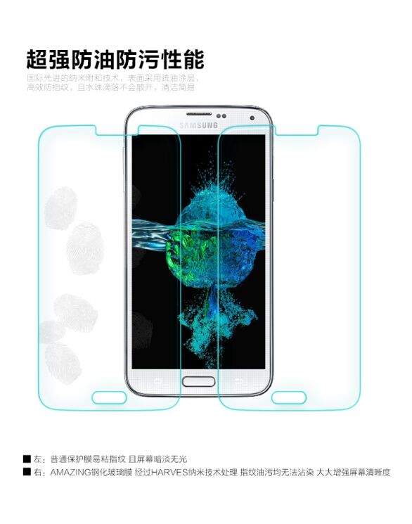 Захисне скло Nillkin Amazing H 0.3 mm для Samsung Galaxy S5 (G900): фото 10 з 14