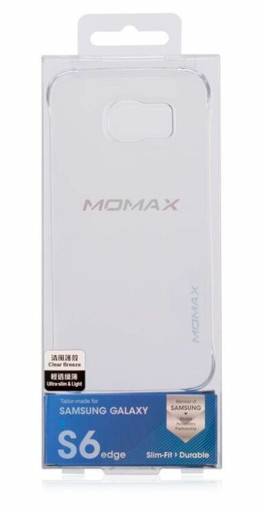 Пластиковая накладка MOMAX Clear Breeze для Samsung Galaxy S6 edge (G925) - Black: фото 6 з 6