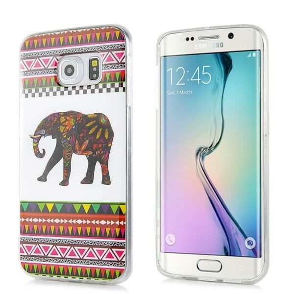 Силиконовая накладка Deexe Life Style для Samsung Galaxy S6 edge (G925) - Mosaic Elephant: фото 1 з 7