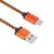 Дата-кабель UniCase Type-C Woven Style - Orange: фото 1 з 2