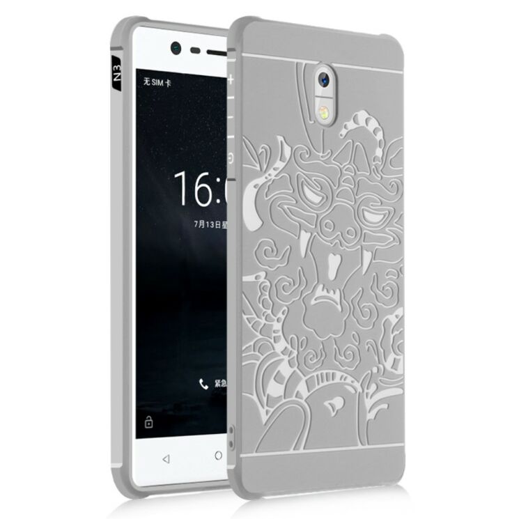 Захисний чохол UniCase Dragon Style для Nokia 3 - Grey: фото 1 з 2