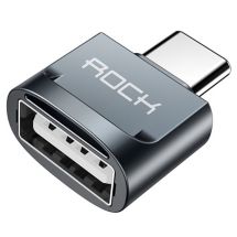 Адаптер ROCK OTG Type-C to USB - Black: фото 1 з 5