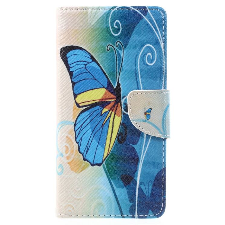 Чехол-книжка Deexe Color Wallet для Lenovo K6 Note - Blue Butterfly: фото 1 из 5