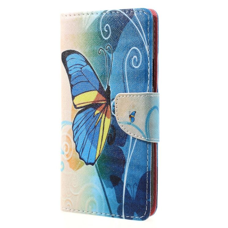 Чехол-книжка Deexe Color Wallet для Lenovo K6 Note - Blue Butterfly: фото 2 из 5